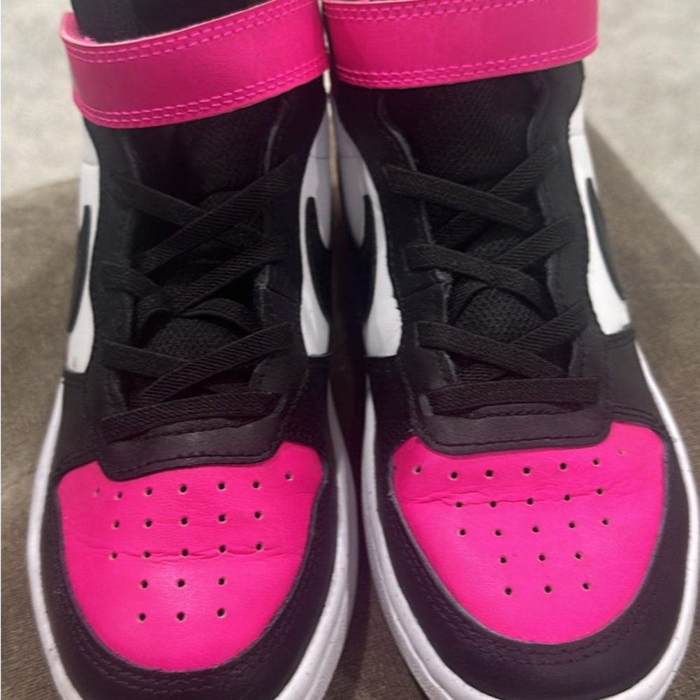Nike Kids Sneakers - Pink, Black, and White